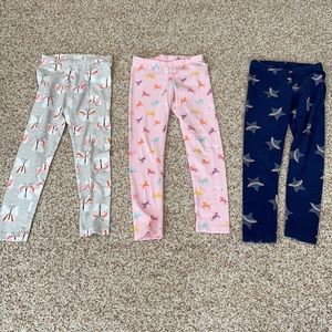 3 pieces girls Cat & Jack leggings size S (6-6x)